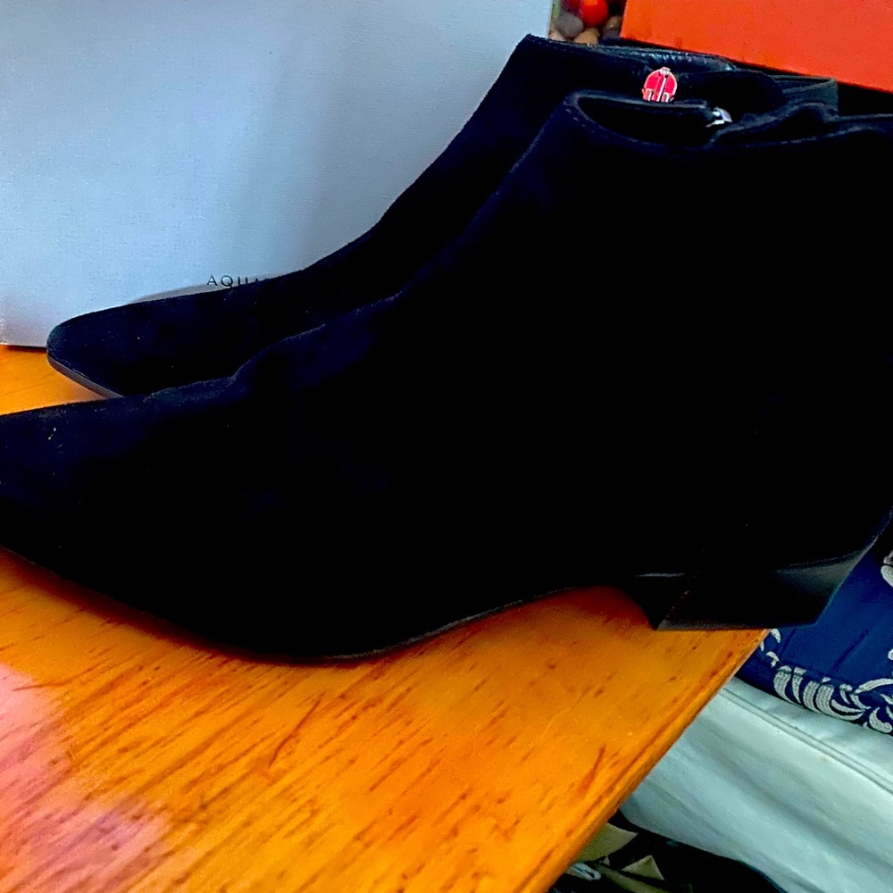 Black Suede Aquatalia booties
